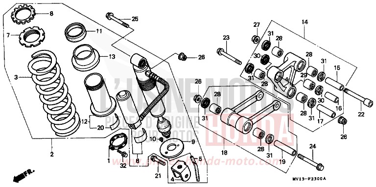KISSEN, HINTEN von Africa Twin 750 NH138G (NH138G) von 1991